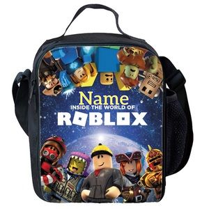 Roblox Personalise Boys Girls School Insulated Lunch Bag Children Kid's Bags
